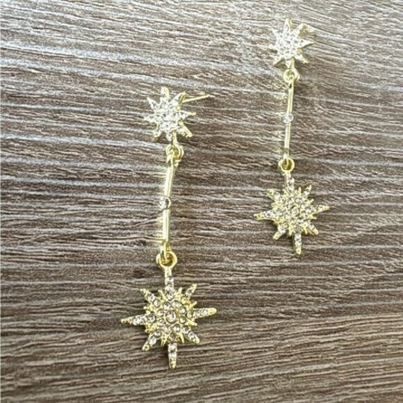 Star drop earrings A735 - Picture 2 of 4